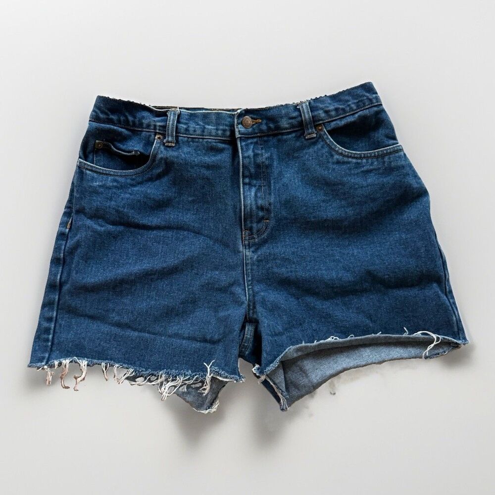 Vintage Bill Blass Jeanswear Easy Fit Women’s 12 Blue Cut Off Denim Shorts 3"